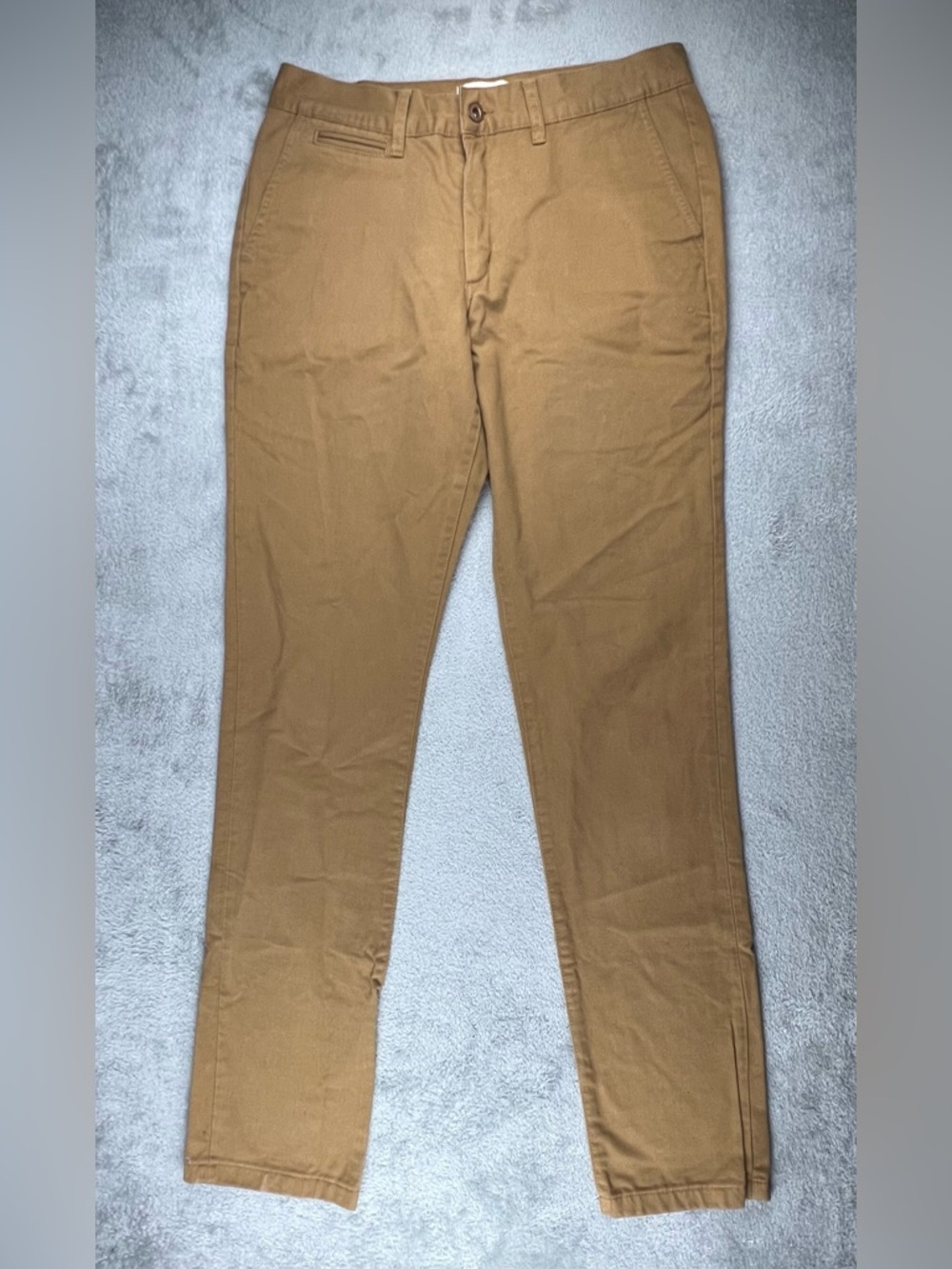Taylor Stitch Foundation Pants Mens 32x34 Tan Khaki Slim Chino Casual Twill